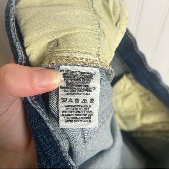 FREE PEOPLE Great Heights Frayed Skinny Jean Size 27 Stretch Denim F45 - Picture 8 of 8